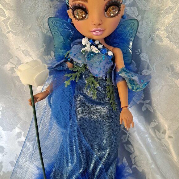 Tiny Elegance an ooak Rainbow high doll art custom repainted fairy wings - Picture 3 of 13